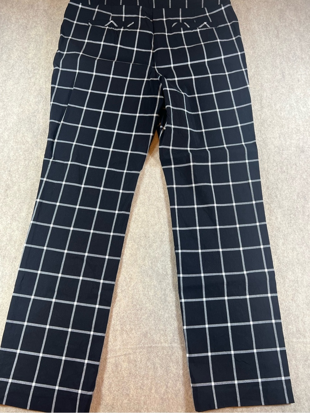 🖤🤍Kim Rogers Size 16 Black White Windowpane Straight Leg Dress Pants🤍🖤 - Picture 8 of 8